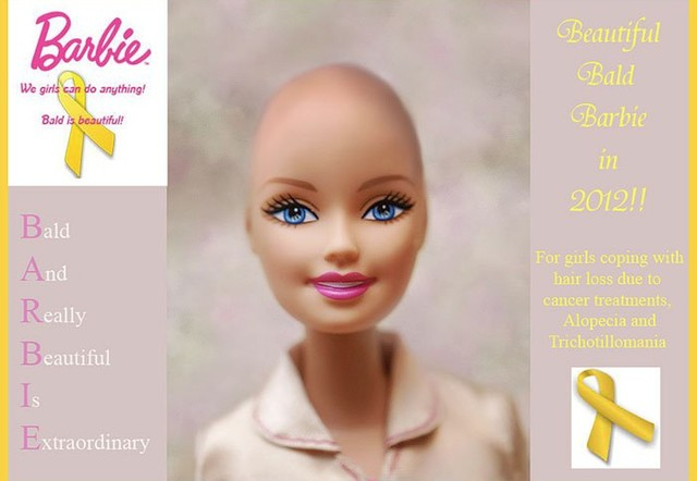 Компания Mattel выпустит лысую куклу Барби. Лысая подружка Барби.