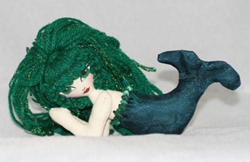 Кукла русалка ручная работа, текстильная русалочка, русалка авторской работы, mermaid handmade doll