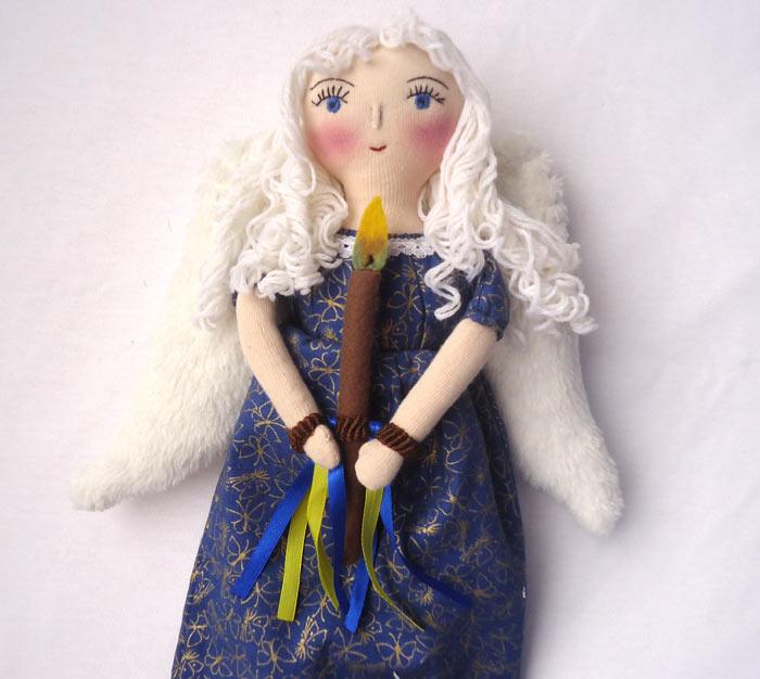 Мастер-класс куклы ангела. Как сшить текстильную куклу ангела. Выкройка куклы ангела.