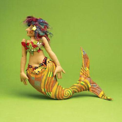 Кукла русалка ручная работа, текстильная русалочка, русалка авторской работы, mermaid handmade doll