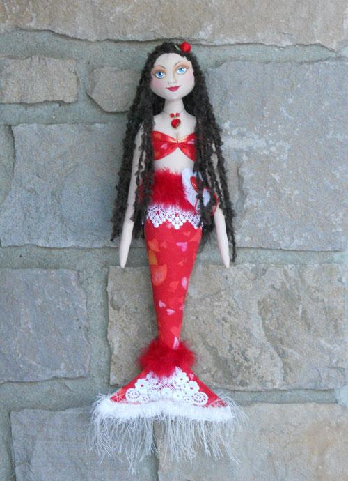 Кукла русалка ручная работа, текстильная русалочка, русалка авторской работы, mermaid handmade doll
