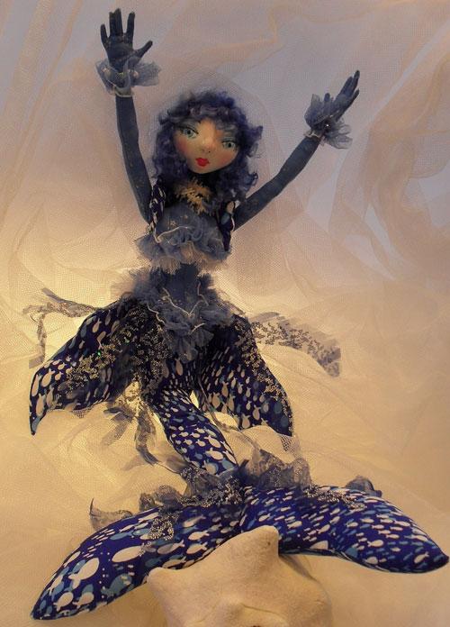 Кукла русалка ручная работа, текстильная русалочка, русалка авторской работы, mermaid handmade doll