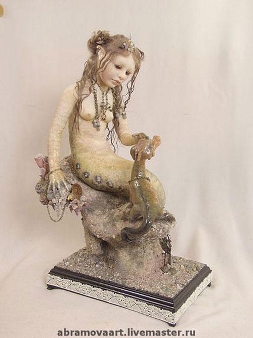 Кукла русалка ручная работа, текстильная русалочка, русалка авторской работы, mermaid handmade doll