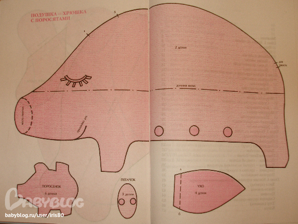 Выкройки поросят. Выкройки свиней. Выкройки свинок. Игрушечная ферма. Как сшить свинью