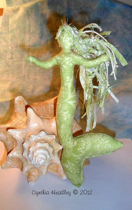 Кукла русалка ручная работа, текстильная русалочка, русалка авторской работы, mermaid handmade doll