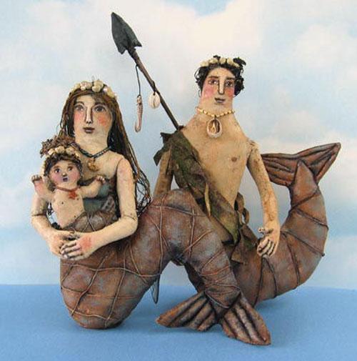 Кукла русалка ручная работа, текстильная русалочка, русалка авторской работы, mermaid handmade doll