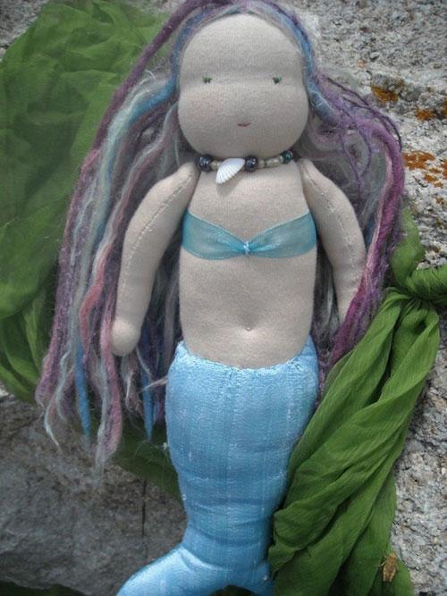 Кукла русалка ручная работа, текстильная русалочка, mermaid handmade doll, mermaid wool, waldorf doll mermaid. Вальдорфская кукла-русалка. Русалка сваляная из шерсти