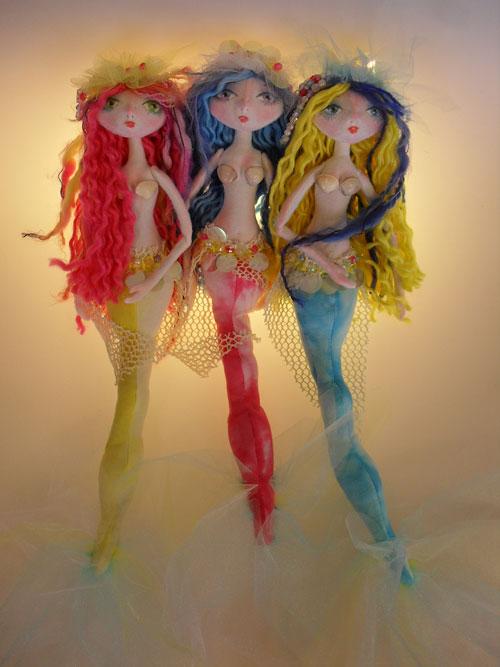 Кукла русалка ручная работа, текстильная русалочка, русалка авторской работы, mermaid handmade doll