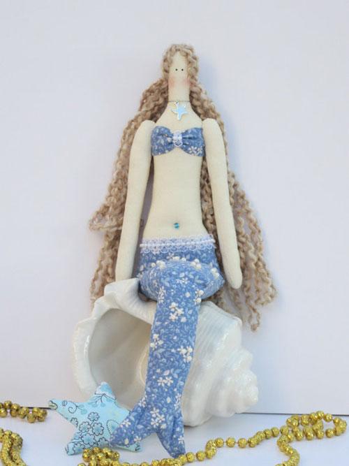 Кукла русалка ручная работа, текстильная русалочка, русалка авторской работы, mermaid handmade doll