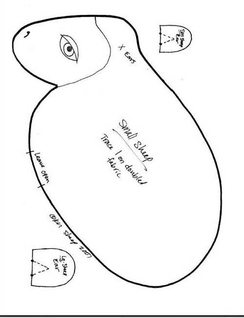 Выкройка животного. Шьем домашний скот. Выкройка овечки. Как сшить овцу. Выкройки овцы и барашка.