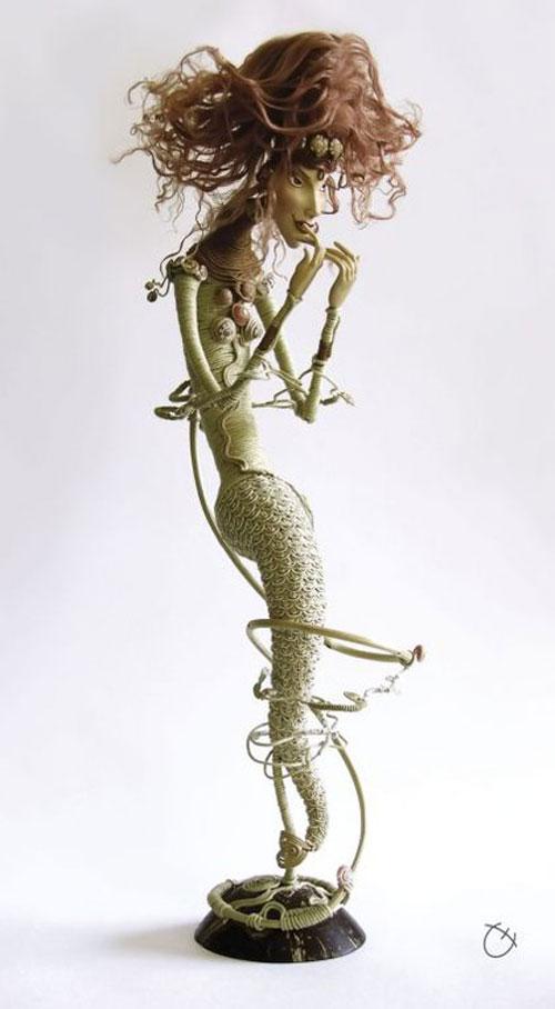 Кукла русалка ручная работа, текстильная русалочка, русалка авторской работы, mermaid handmade doll