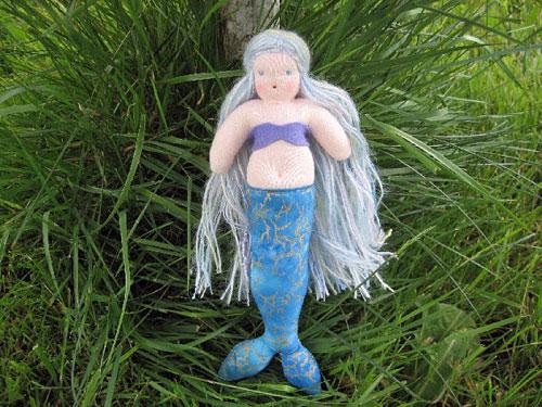 Кукла русалка ручная работа, текстильная русалочка, mermaid handmade doll, mermaid wool, waldorf doll mermaid. Вальдорфская кукла-русалка. Русалка сваляная из шерсти