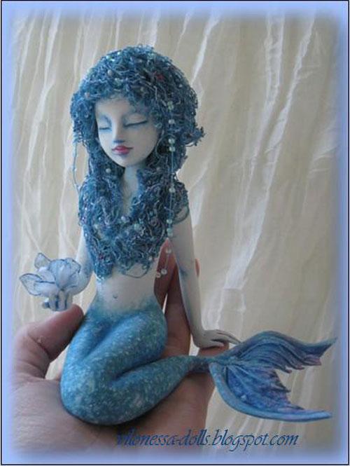 Кукла русалка ручная работа, текстильная русалочка, русалка авторской работы, mermaid handmade doll
