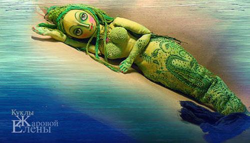 Кукла русалка ручная работа, текстильная русалочка, русалка авторской работы, mermaid handmade doll