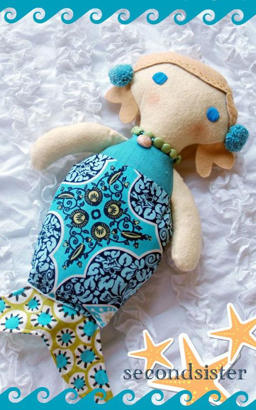 Кукла русалка ручная работа, текстильная русалочка, русалка авторской работы, mermaid handmade doll