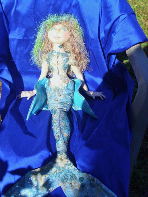 Кукла русалка ручная работа, текстильная русалочка, русалка авторской работы, mermaid handmade doll