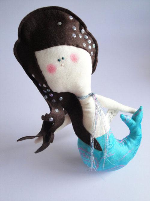 Кукла русалка ручная работа, текстильная русалочка, русалка авторской работы, mermaid handmade doll