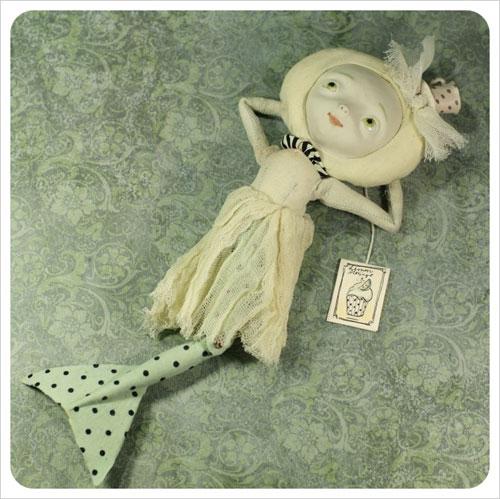 Кукла русалка ручная работа, текстильная русалочка, русалка авторской работы, mermaid handmade doll