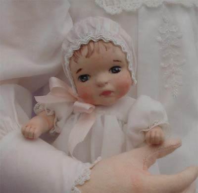 текстильная кукла, кукла ручной работы, handmade doll, младенец ручной работы