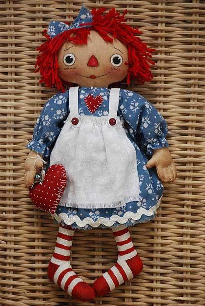 Кукла Raggedy Ann. Раггеди Энн. Ручная работа.