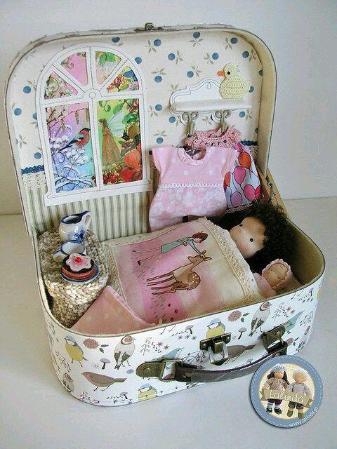 дом в чемодане, кукла, вальдорфская кукла, кукольный домик, кукольный дом, кукла в вальдорфском стиле toy