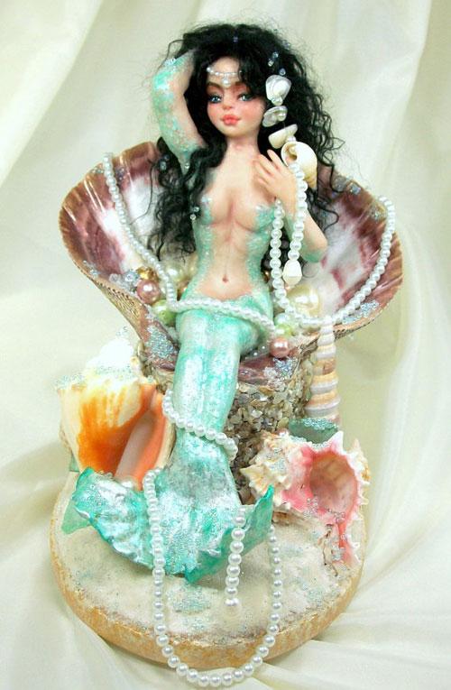 Кукла русалка ручная работа, текстильная русалочка, русалка авторской работы, mermaid handmade doll
