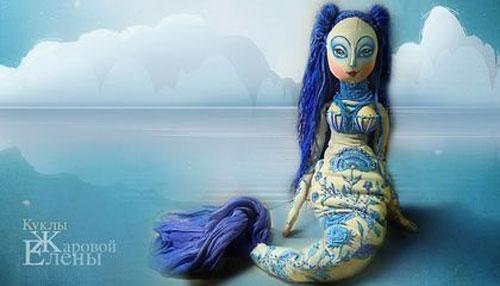 Кукла русалка ручная работа, текстильная русалочка, русалка авторской работы, mermaid handmade doll