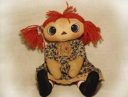 Кукла Raggedy Ann. Раггеди Энн. Ручная работа.