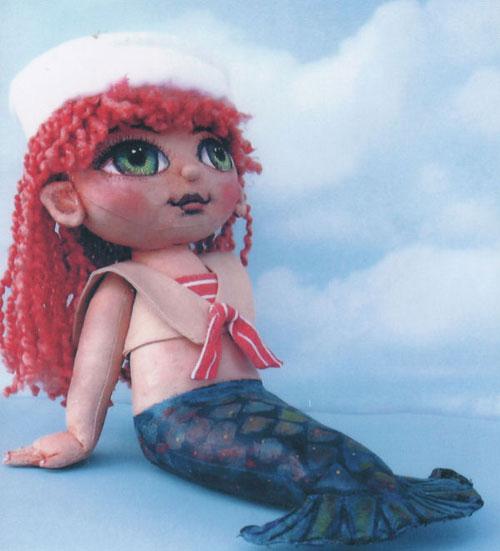 Кукла русалка ручная работа, текстильная русалочка, русалка авторской работы, mermaid handmade doll