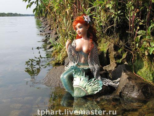 Кукла русалка ручная работа, текстильная русалочка, русалка авторской работы, mermaid handmade doll