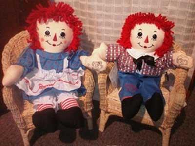 Кукла Raggedy Ann и Andy. Раггеди Энн и Энди. Ручная работа.