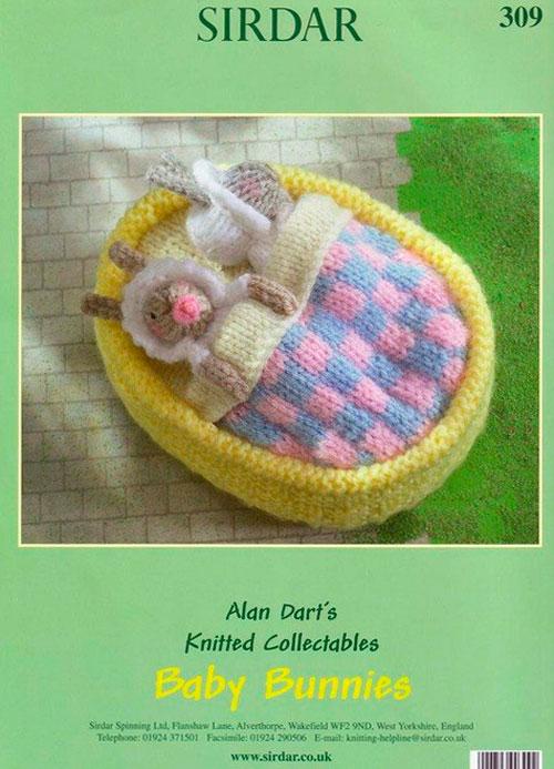 Как связать семью зайцев и няню аиста спицами по Алану Дарту