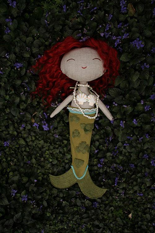 Кукла русалка ручная работа, текстильная русалочка, русалка авторской работы, mermaid handmade doll