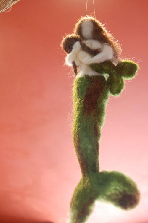 Кукла русалка ручная работа, текстильная русалочка, mermaid handmade doll, mermaid wool, waldorf doll mermaid. Вальдорфская кукла-русалка. Русалка сваляная из шерсти