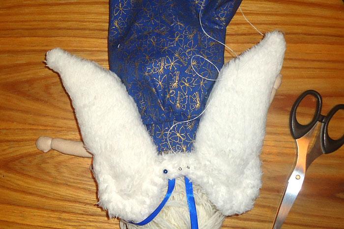 Мастер-класс куклы ангела. Как сшить текстильную куклу ангела. Выкройка куклы ангела.