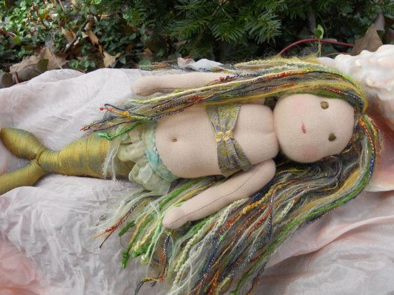 Кукла русалка ручная работа, текстильная русалочка, mermaid handmade doll, mermaid wool, waldorf doll mermaid. Вальдорфская кукла-русалка. Русалка сваляная из шерсти