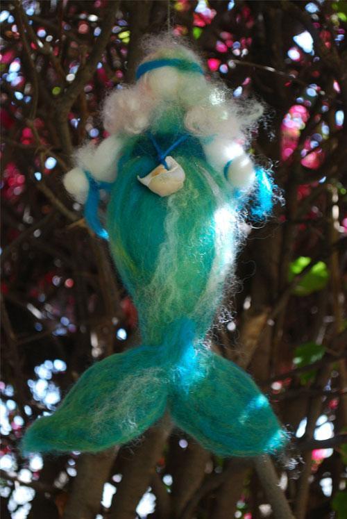 Кукла русалка ручная работа, текстильная русалочка, mermaid handmade doll, mermaid wool, waldorf doll mermaid. Вальдорфская кукла-русалка. Русалка сваляная из шерсти