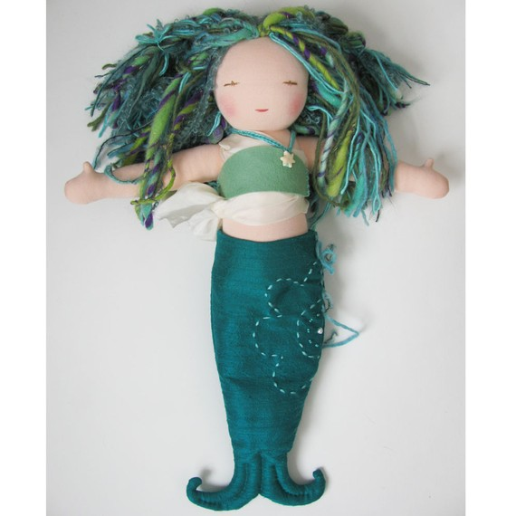 Кукла русалка ручная работа, текстильная русалочка, mermaid handmade doll, mermaid wool, waldorf doll mermaid. Вальдорфская кукла-русалка. Русалка сваляная из шерсти