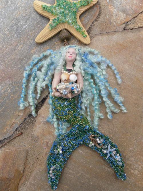 Кукла русалка ручная работа, текстильная русалочка, русалка авторской работы, mermaid handmade doll