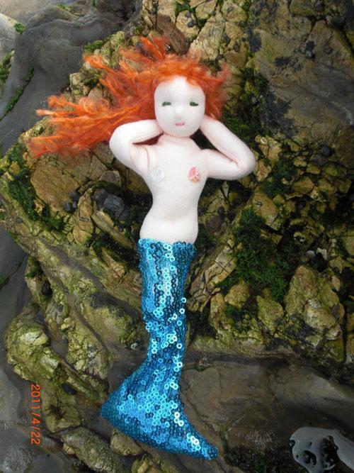 Кукла русалка ручная работа, текстильная русалочка, mermaid handmade doll, mermaid wool, waldorf doll mermaid. Вальдорфская кукла-русалка. Русалка сваляная из шерсти