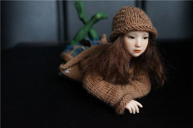 шарнирная кукла, авторская кукла, кукла на резинке, handmade doll