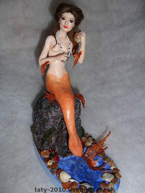 Кукла русалка ручная работа, текстильная русалочка, русалка авторской работы, mermaid handmade doll