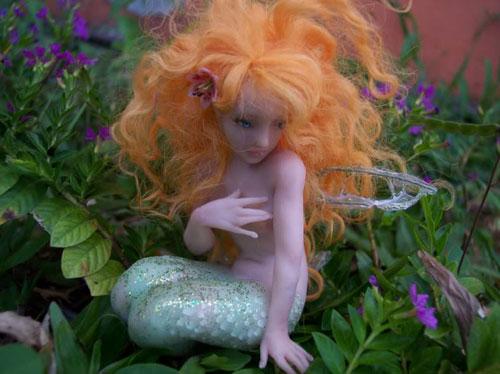 Кукла русалка ручная работа, текстильная русалочка, русалка авторской работы, mermaid handmade doll