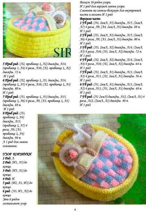 Как связать семью зайцев и няню аиста спицами по Алану Дарту