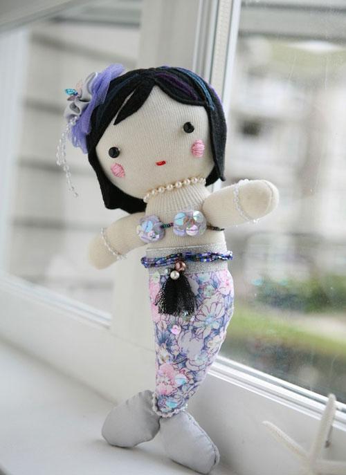 Кукла русалка ручная работа, текстильная русалочка, русалка авторской работы, mermaid handmade doll